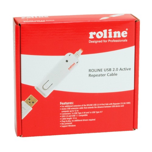 ROLINE USB 2.0 Active Repeater Cable for 12.04.1085 12 m