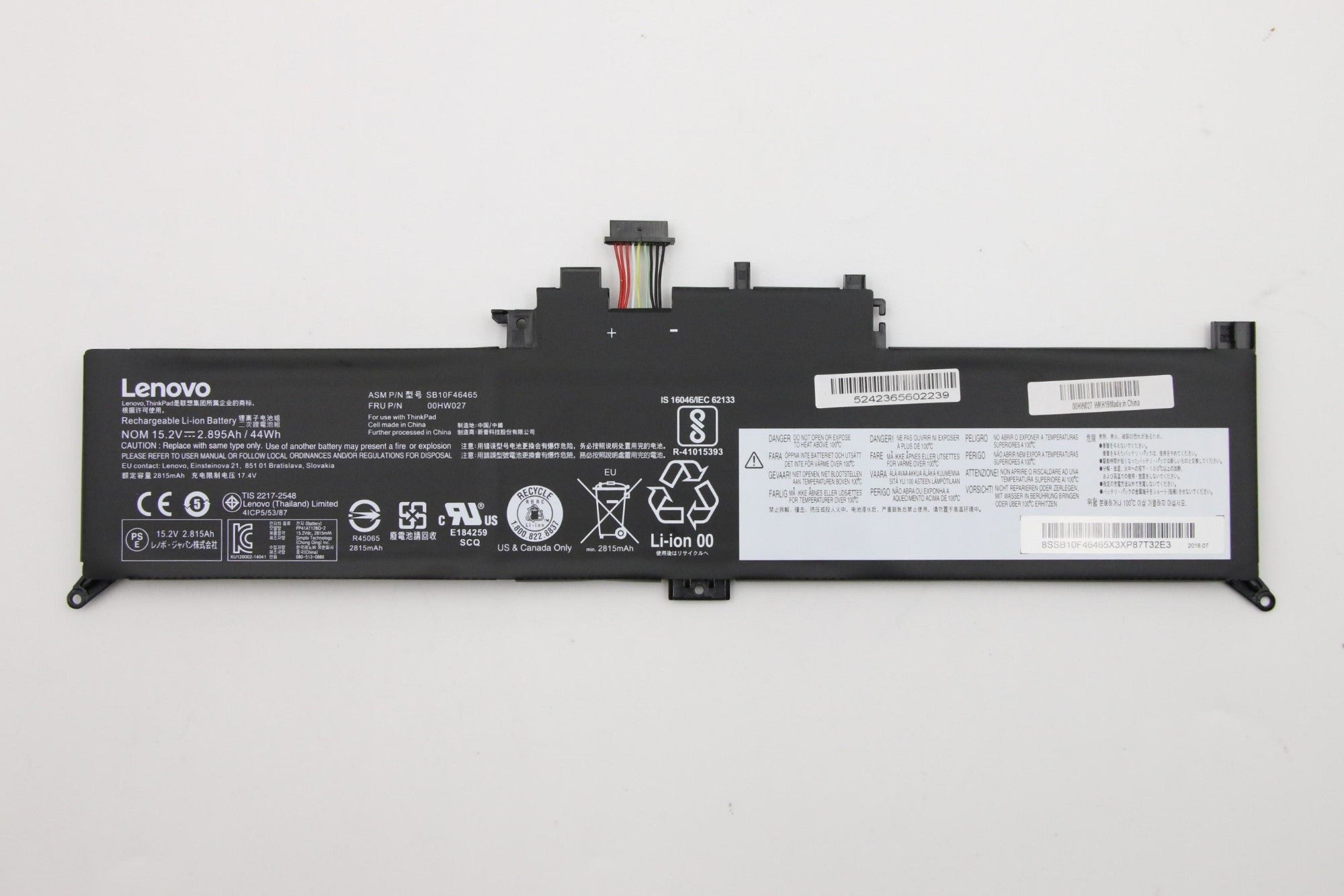 Lenovo 00HW027 notebook spare part Battery