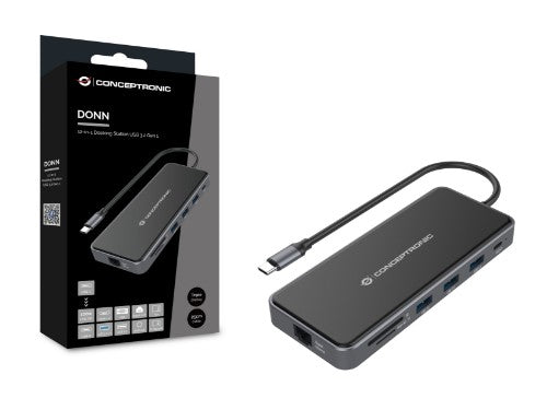 Conceptronic DONN15G notebook dock/port replicator Wired USB 3.2 Gen 1 (3.1 Gen 1) Type-C Grey
