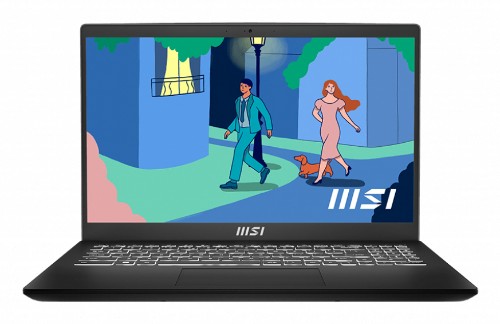 MSI Modern 15 B12M-027UK Intel® Core™ i5 i5-1235U Laptop 39.6 cm (15.6") Full HD 8 GB DDR4-SDRAM 512 GB SSD Wi-Fi 6 (802.11ax) Windows 11 Home Black