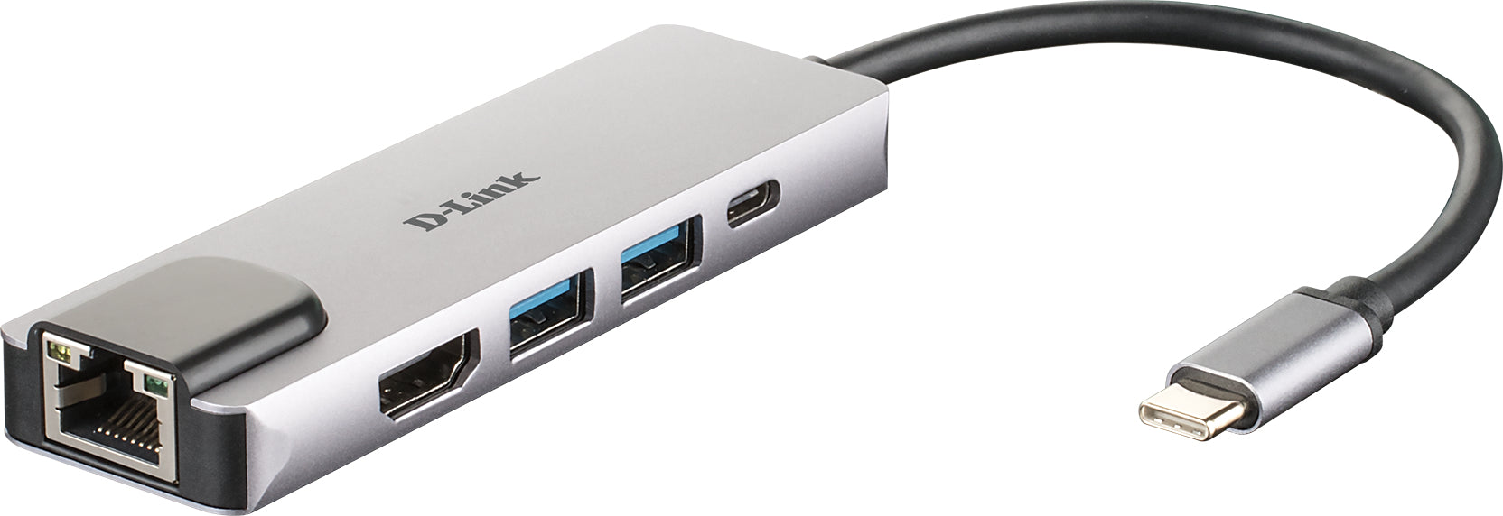 D-Link DUB-M520 notebook dock/port replicator Wired Thunderbolt 3 Aluminium, Black