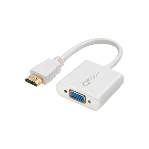 Microconnect HDMVGA1 video cable adapter 0.15 m HDMI Type A (Standard) VGA (D-Sub) White