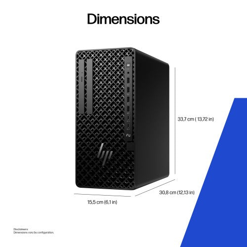 HP Z1 Tower G1i Desktop PC Wolf Pro Security Edition Intel Core Ultra 7 265 64 GB DDR5-SDRAM 1 TB SSD Windows 11 Pro Workstation AI Workstation, AI PC Black