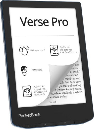PocketBook Verse Pro e-book reader Touchscreen 16 GB Wi-Fi Black, Blue