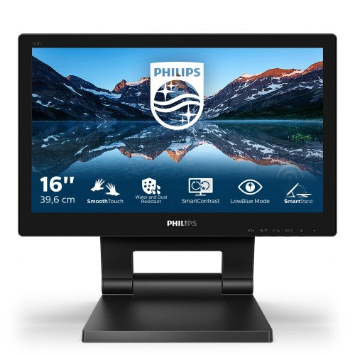 Philips 162B9T/00 computer monitor 39.6 cm (15.6") 1366 x 768 pixels HD LCD Touchscreen Black