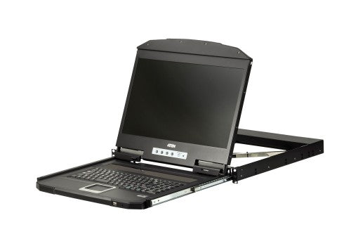 ATEN CL3100NX-ATA-EE rack console 47 cm (18.5") 1366 x 768 pixels Metal, Plastic Black 1U