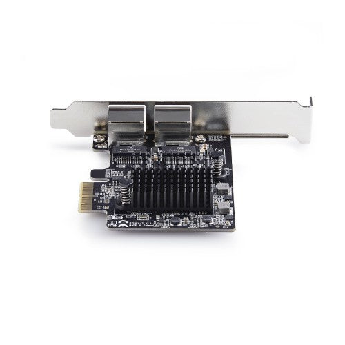 StarTech.com 2-Port 5G Gigabit PCIe Network Adapter Card, 5G/2.5G/1G/100M/10M PCI Express LAN Card, Realtek RTL8126, Windows and Linux, TAA Compliant