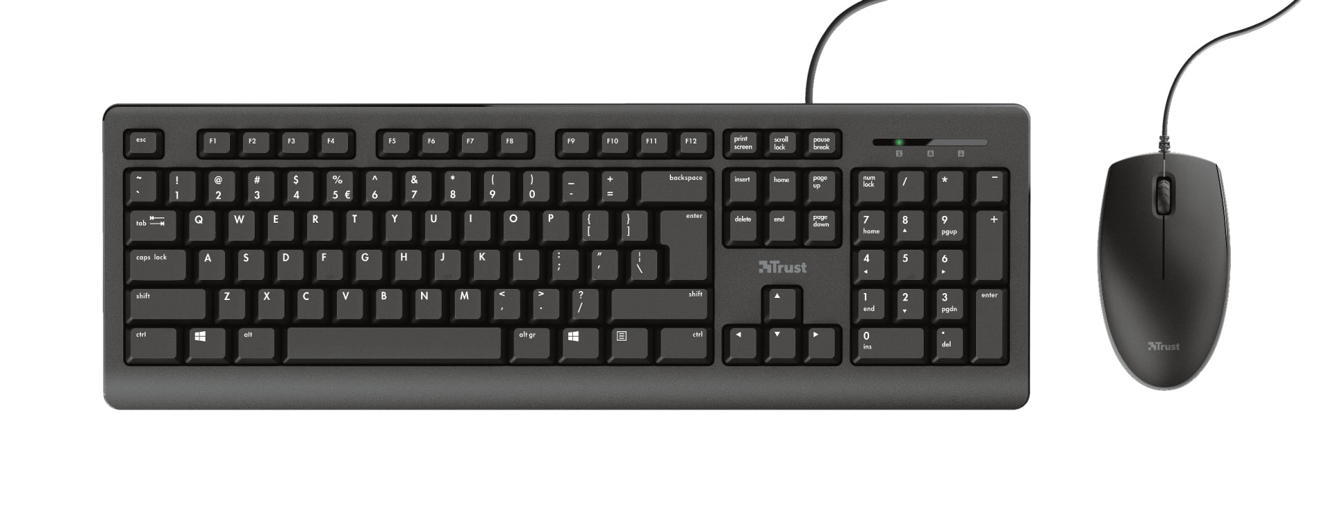 Trust Primo keyboard Mouse included Universal USB QWERTY English Black