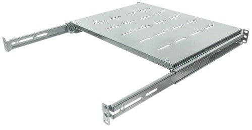 Intellinet 19" Sliding Shelf, 1U, For 600 to 800mm Depth Cabinets & Racks, shelf depth 350mm, Grey
