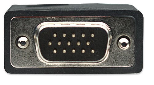 Manhattan VGA Monitor Cable (with Ferrite Cores), 1.8m, Black, Male to Male, HD15, Cable of higher SVGA Specification (fully compatible), Shielding with Ferrite Cores helps minimise EMI interference for improved video transmission, Lifetime Warranty