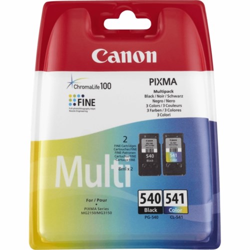 Canon 5225B006/PG-540+CL-541 Printhead cartridge multi pack black + color 8ml 180pg+180pg Pack=2 for Canon Pixma MG 2150/MX 370