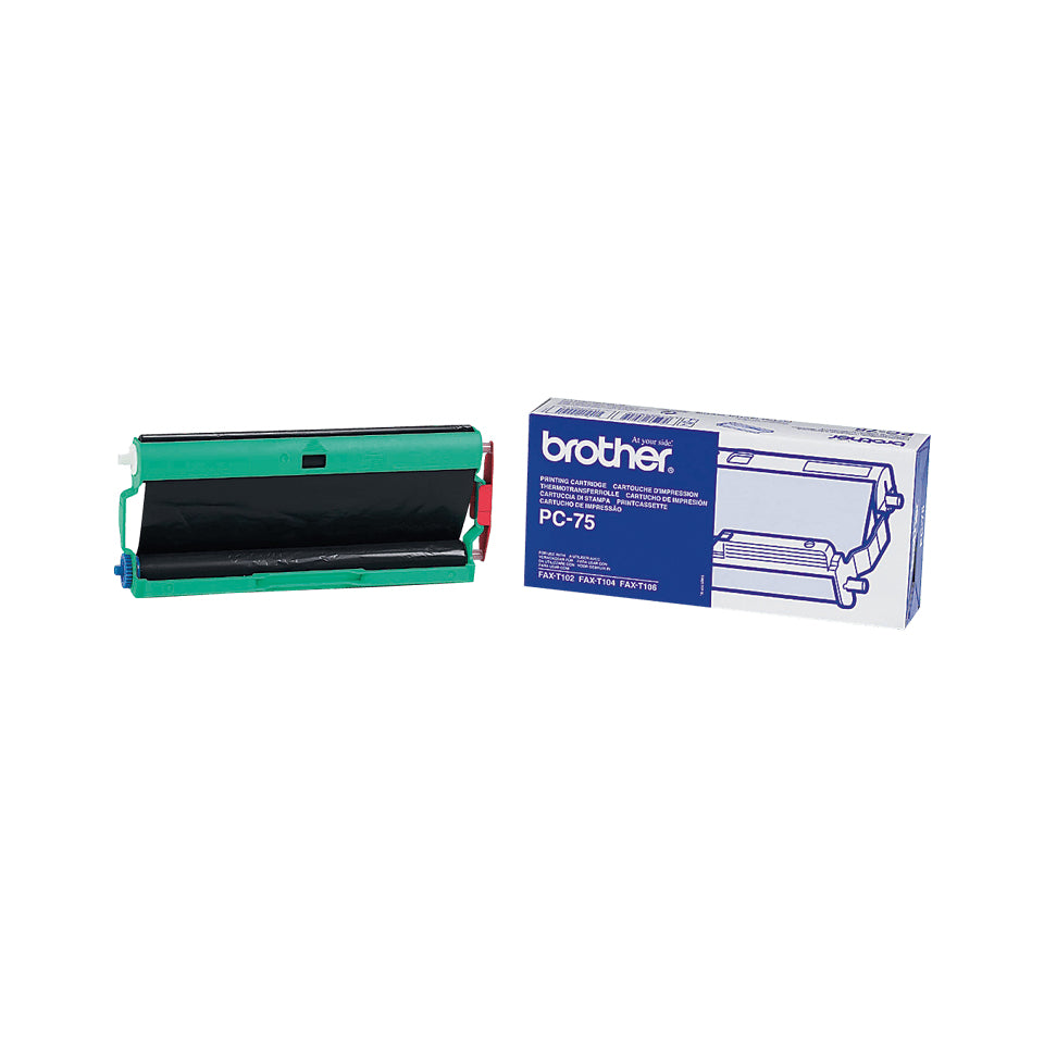 Brother PC-75 Thermal-transfer roll with cartridge, 144 pages for Brother Fax T 102