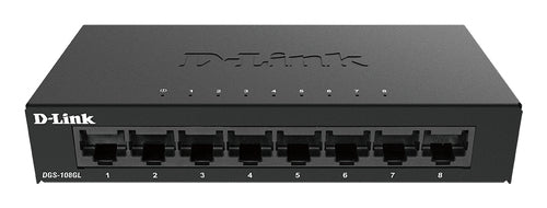 D-Link DGS-108GL Unmanaged Gigabit Ethernet (10/100/1000) Black
