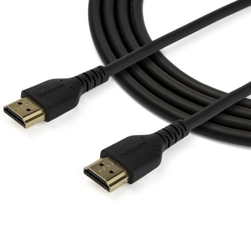 StarTech.com 3ft (1m) Slim HDMI 2.0 Cable, Flexible Premium Certified HDMI Cord with Ethernet, UHD 4K 60Hz HDR10, Durable Aramid Fiber Design with TPE Jacket