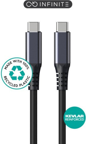 eSTUFF ES604175 USB cable USB4 Gen 2x2 1 m USB C 20 Gbit/s 100 W Black