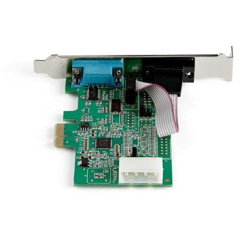 StarTech.com 2-port PCI Express RS232 Serial Adapter Card - PCIe RS232 Serial Host Controller Card - PCIe to Dual Serial DB9 Card - 16950 UART - Expansion Card - Windows & Linux