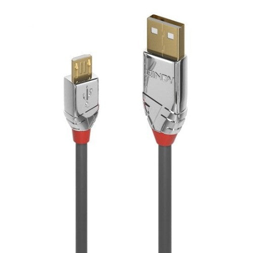 Lindy 2m USB 2.0 Type A to Micro-B Cable, Cromo Line