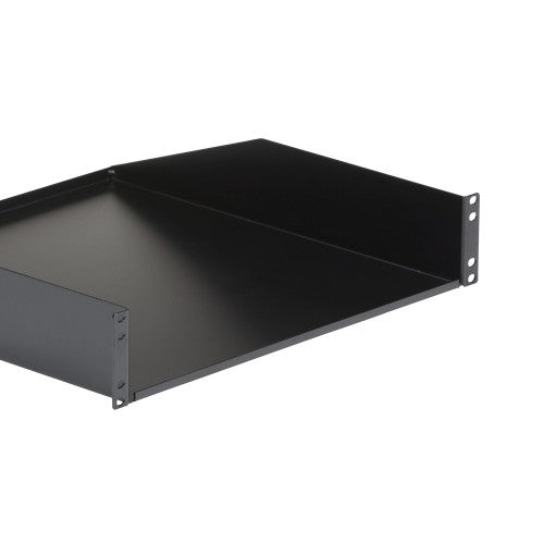 StarTech.com 2U Server Rack Shelf - Universal Rack Mount Cantilever Shelf for 19" Network Equipment Rack & Cabinet - Heavy Duty Steel – Weight Capacity 125lb/56kg - 18" Deep Tray, Black