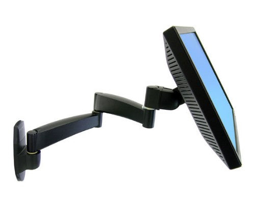 Ergotron 200 Series Wall Mount Arm, 2 Extensions 61 cm (24") Black