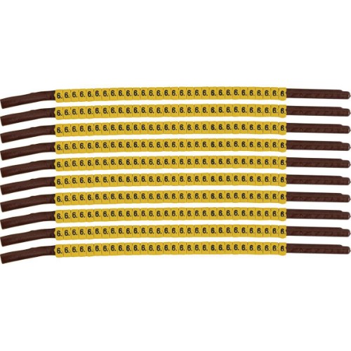 Brady SCNG-15-6 cable marker Black, Yellow Nylon 300 pc(s)