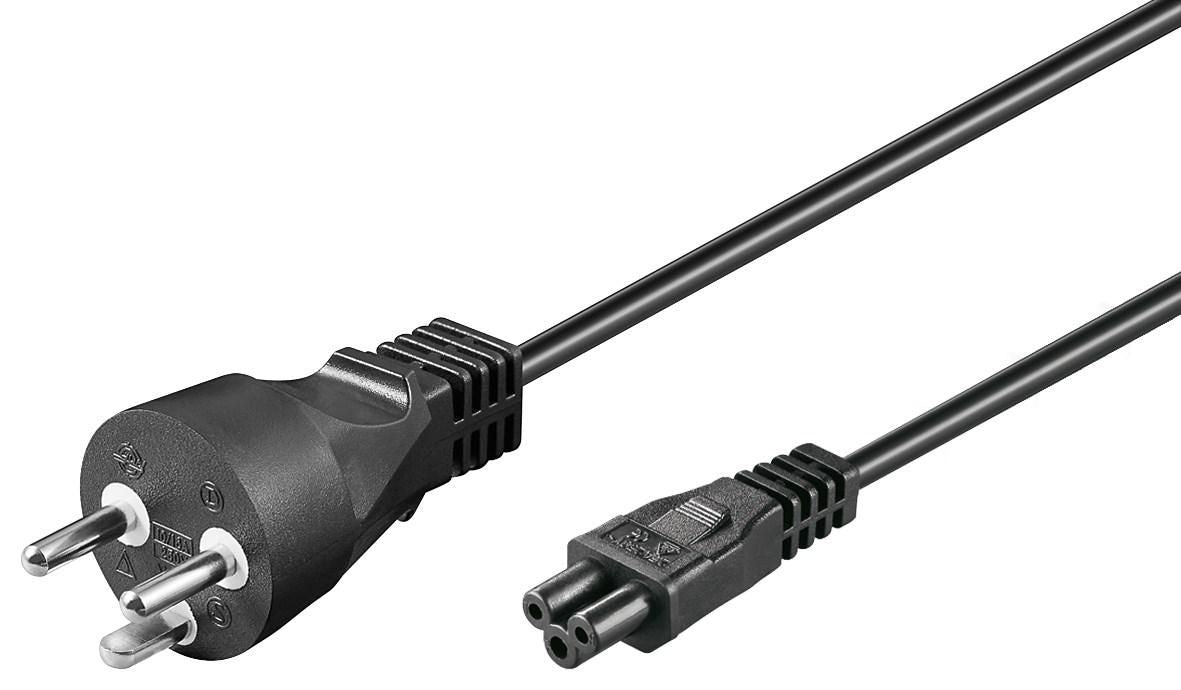 Microconnect PE120805 power cable Black 0.5 m Power plug type K C5 coupler