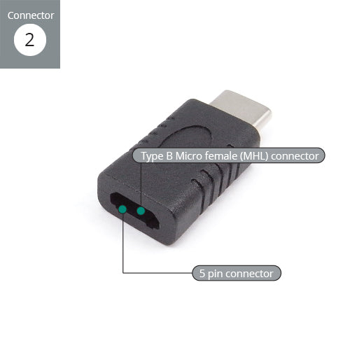 connektgear USB 2 Adapter Type C Male to B Micro MHL Female - with OTG function