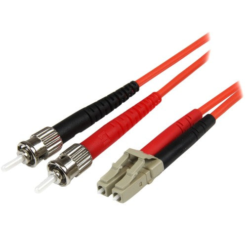 StarTech.com 1m Fiber Optic Cable - Multimode Duplex 50/125 - LSZH Fiber Jumper Cord - LC/ST