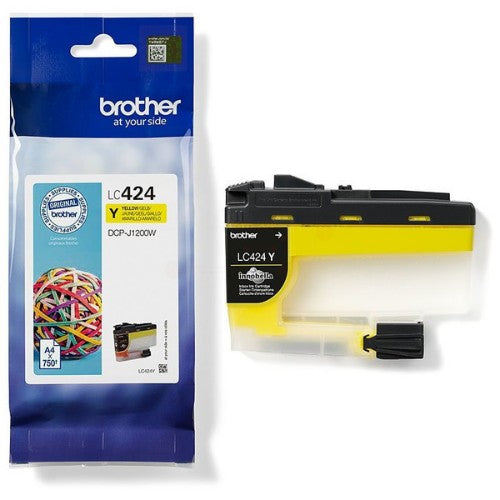 Brother LC-424Y Ink cartridge yellow, 750 pages ISO/IEC 19752 for Brother DCP-J 1200