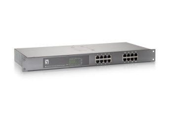 LevelOne 16-Port Fast Ethernet PoE Switch, 240W, 802.3at/af PoE