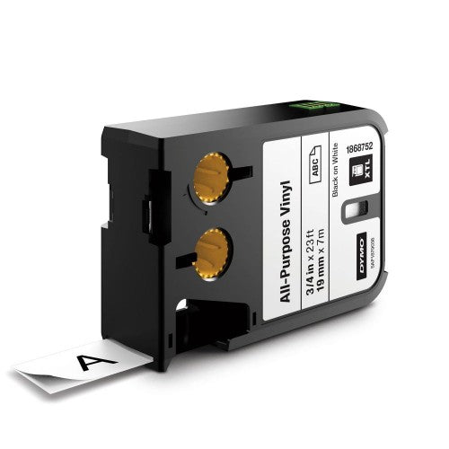 Dymo 1868752 DirectLabel-etikettes Vinyl black on white 19mm x 7m for Dymo Rhino XTL-300/500