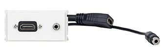 Vivolink WI221276 socket-outlet HDMI + 3.5mm White