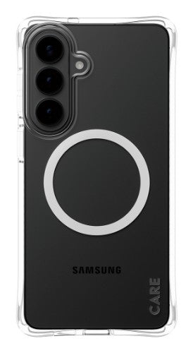 PanzerGlass CARE™ by ® Samba Case Transparent w. White Qi Samsung Galaxy S26+