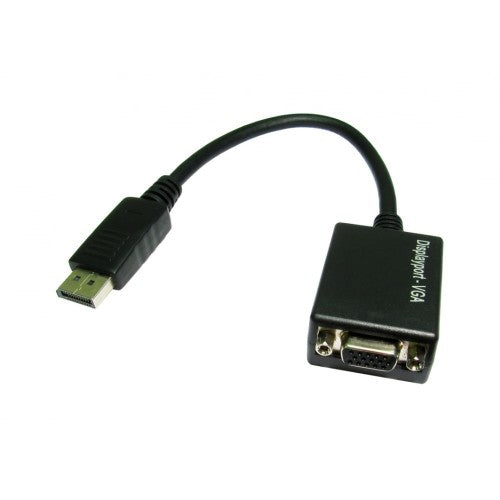 Cables Direct Display Port - VGA m/f 0.15 m VGA (D-Sub) DisplayPort Black