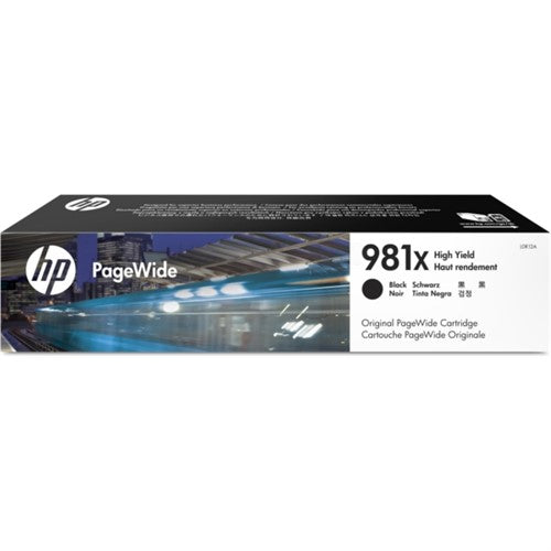 HP L0R12A/981X Ink cartridge black, 11K pages ISO/IEC 19798 194ml for HP PageWide E 58650/556