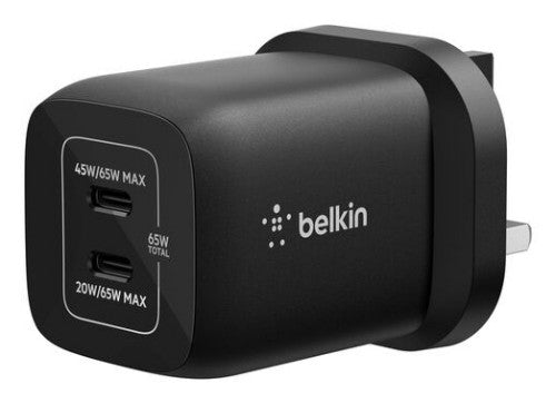 Belkin ENA007MYBK mobile device charger Laptop, Portable gaming console, Smartphone, Tablet Black AC Fast charging Indoor