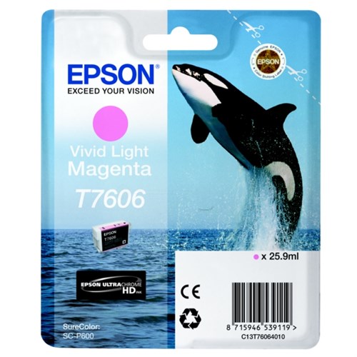 Epson C13T76064010/T7606 Ink cartridge light magenta, 2.8K pages 25,9ml for Epson SC-P 600