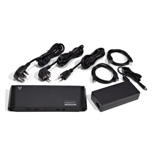 V7 DOCKUSBC laptop dock/port replicator Docking USB 3.2 Gen 1 (3.1 Gen 1) Type-A Black