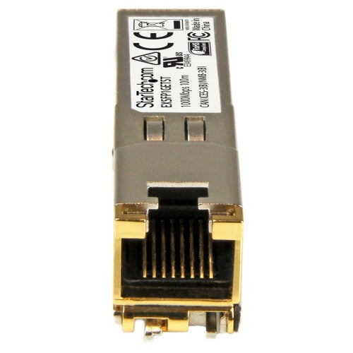 StarTech.com Juniper EX-SFP-1GE-T Compatible SFP Transceiver Module - 10/100/1000BASE-T~Juniper EX-SFP-1GE-T Compatible SFP Module - 1000BASE-T - SFP to RJ45 Cat6/Cat5e - 1GE Gigabit Ethernet SFP - RJ-45 100m