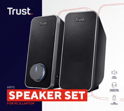 Trust 20179 loudspeaker Black Wired 14 W