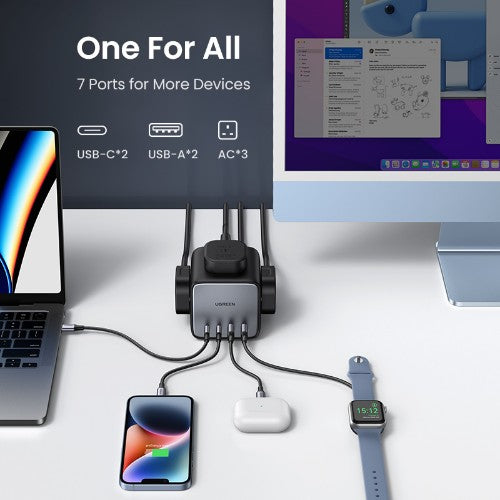 Ugreen 90906 mobile device charger Universal Grey, Silver AC Fast charging Indoor