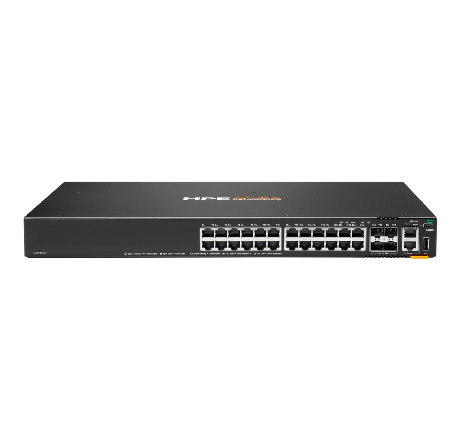 HPE Aruba Networking Aruba CX 6200F 24G 4SFP Managed L3 Gigabit Ethernet (10/100/1000) 1U