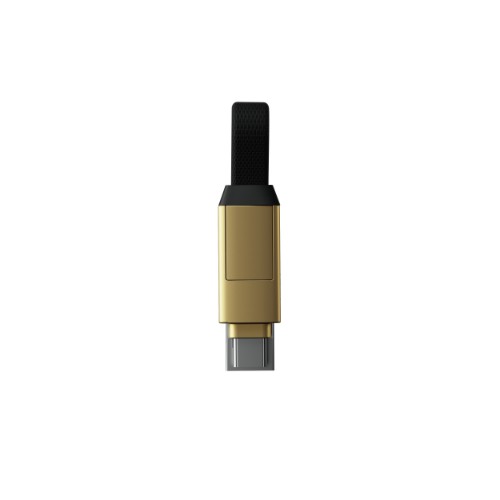 Rolling Square inCharge 6 USB cable USB C Mini-USB A Gold