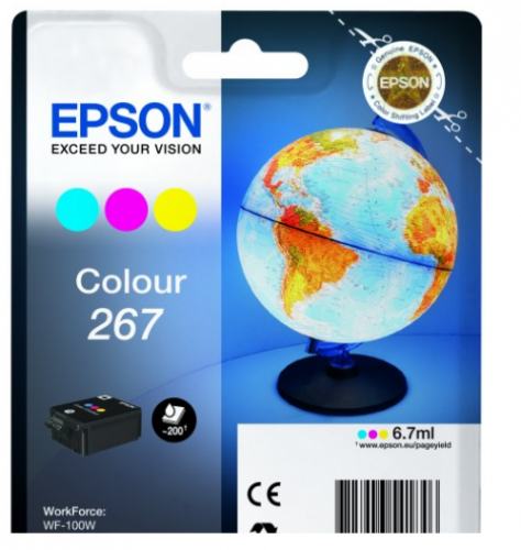 Epson C13T26704010/267 Ink cartridge color, 200 pages 6,7ml for Epson WF-100 W
