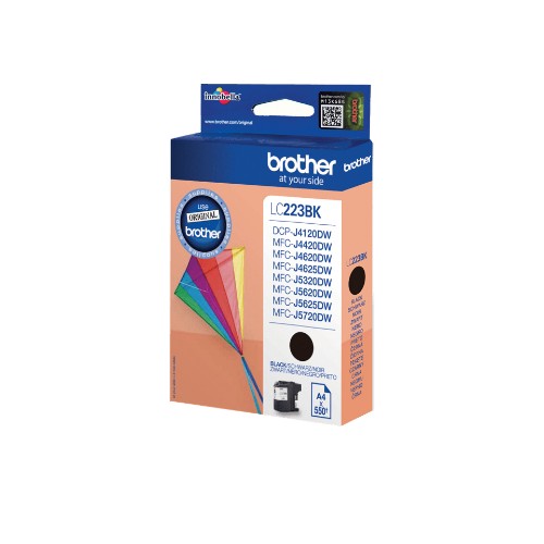 Brother LC-223BK Ink cartridge black, 550 pages ISO/IEC 24711 11.8ml for Brother DCP-J 562/MFC-J 4420/MFC-J 5320