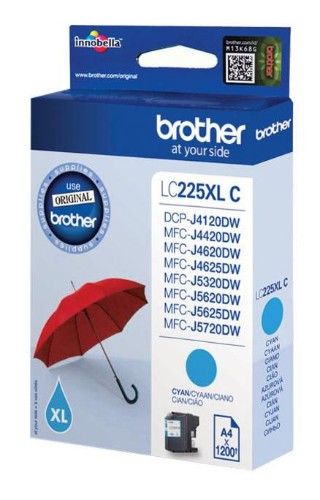 Brother LC-225XLC Ink cartridge cyan, 1.2K pages ISO/IEC 24711 11.8ml for Brother MFC-J 4420/5320