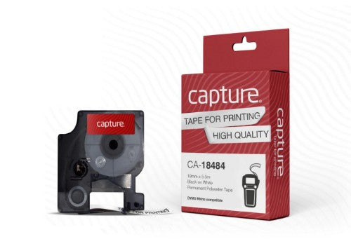 Capture CA-18484 label-making tape Black on white