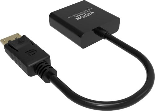 Vision TC-DPVGA/BL video cable adapter DisplayPort VGA (D-Sub) Black