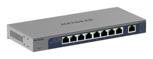 NETGEAR GS108MX-100EUS network switch Unmanaged L2 Gigabit Ethernet (10/100/1000) Desktop/Wall-Mounting