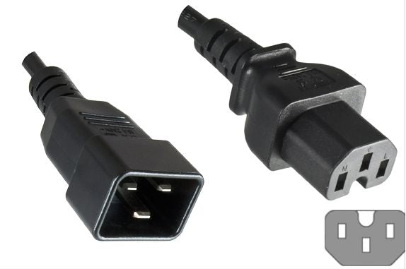 Microconnect PE152018 power cable Black 1.8 m C20 coupler C15 coupler