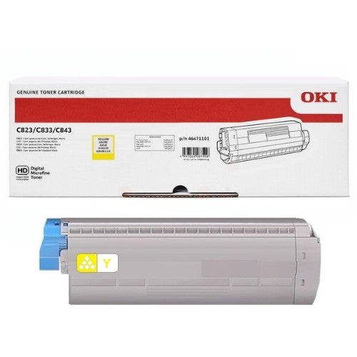 OKI 46471101 Toner-kit yellow, 7K pages ISO/IEC 19798 for OKI C 823/833